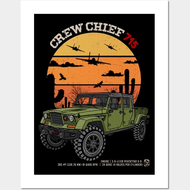 4x4 Military Pickup Truck Wall Art by Guyvit